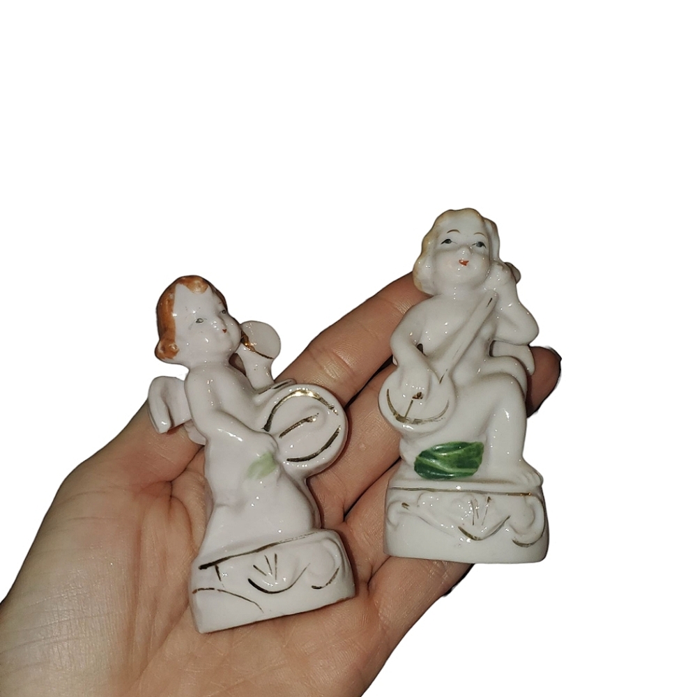 Vintage Pale Pink Angel Figurines